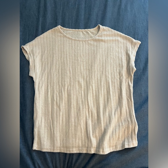 Beige Ribbed Lounge Set - Picture 3 of 6